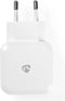 Nedis Oplader - 24 W - Snellaad functie - 2x 2.4 A - Outputs: 2 - 2x USB-A - Geen Kabel Inbegrepen - Single Voltage Output