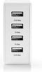 Nedis Oplader - 24 W - Snellaad functie - 4x 2.4 A - Outputs: 4 - 4x USB-A - Geen Kabel Inbegrepen - Single Voltage Output
