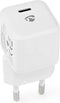 Nedis Oplader - 30 W - Snellaad functie - 1.5 / 2.0 / 2.5 / 3.0 A - Outputs: 1 - USB-C - Automatische Voltage Selectie