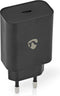 Nedis Oplader - 32 W - Snellaad functie - 1.5 / 2.0 / 2.5 / 3.0 A - Outputs: 1 - USB-C - Automatische Voltage Selectie