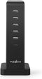 Nedis Oplader - 45 W - Snellaad functie - 1x 1.0 / 1x 3.0 / 4x 2.1 A - Outputs: 6 - USB-C / 5x USB-A - Geen Kabel Inbegrepen - Automatische Voltage Selectie