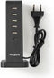 Nedis Oplader - 45 W - Snellaad functie - 1x 1.0 / 1x 3.0 / 4x 2.1 A - Outputs: 6 - USB-C / 5x USB-A - Geen Kabel Inbegrepen - Automatische Voltage Selectie