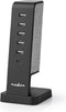 Nedis Oplader - 45 W - Snellaad functie - 1x 1.0 / 1x 3.0 / 4x 2.1 A - Outputs: 6 - USB-C / 5x USB-A - Geen Kabel Inbegrepen - Automatische Voltage Selectie