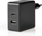 Nedis Oplader - 57 W - Snellaad functie - 2.25 / 2.4 / 3.0 A - Outputs: 2 - USB-A / USB-C - Geen Kabel Inbegrepen - Automatische Voltage Selectie