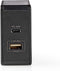 Nedis Oplader - 57 W - Snellaad functie - 2.25 / 2.4 / 3.0 A - Outputs: 2 - USB-A / USB-C - Geen Kabel Inbegrepen - Automatische Voltage Selectie