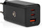 Nedis Oplader - 65 W - GaN - Snellaad functie - 3.0 / 3.25 A - Outputs: 3 - USB-A / 2x USB-C - Automatische Voltage Selectie
