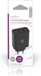Nedis Oplader - 65 W - Snellaad functie - 2.0 / 2.25 / 3.25 A - Outputs: 2 - USB-A / USB-C - Automatische Voltage Selectie