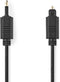 Nedis Optische Audiokabel - TosLink Male - Mini-Toslink - 1.00 m - Rond - PVC - Zwart - Envelop