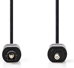 Nedis Optische Audiokabel - TosLink Male - Mini-Toslink - 1.00 m - Rond - PVC - Zwart - Envelop