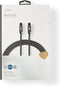 Nedis Optische Audiokabel - TosLink Male - TosLink Male - 1.00 m - Rond - Katoen - Gun Metal Grijs - Cover Window Box