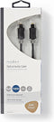 Nedis Optische Audiokabel - TosLink Male - TosLink Male - 1.00 m - Rond - PVC - Antraciet - Doos