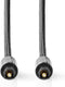 Nedis Optische Audiokabel - TosLink Male - TosLink Male - 2.00 m - Rond - Katoen - Gun Metal Grijs - Cover Window Box
