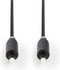Nedis Optische Audiokabel - TosLink Male - TosLink Male - 2.00 m - Rond - PVC - Antraciet - Doos