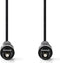 Nedis Optische Audiokabel - TosLink Male - TosLink Male - 3.00 m - Rond - PVC - Zwart - Doos