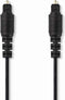 Nedis Optische Audiokabel - TosLink Male - TosLink Male - 3.00 m - Rond - PVC - Zwart - Doos