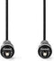 Nedis Optische Audiokabel - TosLink Male - TosLink Male - 5.00 m - Rond - PVC - Zwart - Doos