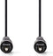 Nedis Optische Audiokabel - TosLink Male - TosLink Male - 5.00 m - Rond - PVC - Zwart - Label