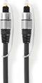 Nedis Optische Audiokabel - TosLink Male - TosLink Male - 5.00 m - Rond - PVC - Antraciet - Doos