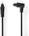 Nedis Optische Audiokabel - TosLink Male - TosLink Male - Draaibaar - 1.00 m - Rond - PVC - Zwart - Envelop