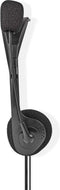 Nedis PC-Headset - On-Ear - Stereo - 2x 3.5 mm - Inklapbare Microfoon - Zwart