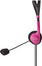 Nedis PC-Headset - On-Ear - Stereo - 2x 3.5 mm - Inklapbare Microfoon - Roze