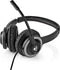Nedis PC-Headset - On-Ear - Stereo - USB Type-A / USB Type-C - Inklapbare Microfoon - Zwart