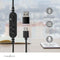 Nedis PC-Headset - On-Ear - Stereo - USB Type-A / USB Type-C - Inklapbare Microfoon - Zwart