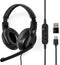 Nedis PC-Headset - Over-Ear - Stereo - USB Type-A / USB Type-C - Inklapbare Microfoon - Zwart