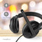 Nedis PC-Headset - Over-Ear - Stereo - USB Type-A / USB Type-C - Inklapbare Microfoon - Zwart