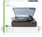 Nedis Platenspeler - 33 / 45 / 78 rpm - Riemaandrijving - 1x Stereo RCA - 18 W - Ingebouwde (voor) versterker - MP3 conversie - ABS / MDF - Bruin