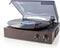 Nedis Platenspeler - 33 / 45 / 78 rpm - Riemaandrijving - 1x Stereo RCA - 18 W - Ingebouwde (voor) versterker - MP3 conversie - ABS / MDF - Bruin