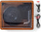 Nedis Platenspeler - 33 / 45 / 78 rpm - Riemaandrijving - 1x Stereo RCA - 9 W - Ingebouwde (voor) versterker - ABS / MDF - Bruin / Zwart
