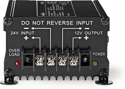 Nedis Power Converter - Auto Aangedreven - 24 V DC - 12 V DC - 120 W - Schroefklem - Voorzien van zekering - Zwart