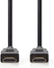 Nedis Premium High Speed HDMI-Kabel met Ethernet - HDMI Connector - HDMI Connector - 4K@60Hz - 18 Gbps - 3.00 m - Rond - PVC - Zwart - Polybag