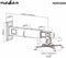 Nedis Projectorbeugel - Full Motion - 15 kg - Draaibaar - Kantelbaar - Staal - Zwart