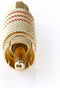 Nedis RCA-Connector - Recht - Male - Verguld - Soldeer - Diameter kabelinvoer: 7.0 mm - Metaal - Rood - 10 Stuks - Envelop