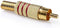 Nedis RCA-Connector - Recht - Male - Verguld - Soldeer - Diameter kabelinvoer: 7.0 mm - Metaal - Rood - 10 Stuks - Envelop