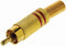 Nedis RCA-Connector - Recht - Male - Verguld - Soldeer - Diameter kabelinvoer: 7.0 mm - Metaal - Rood - 10 Stuks - Envelop