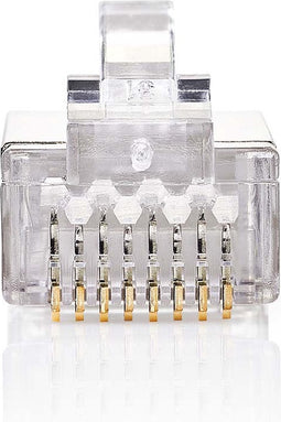 Nedis RJ45-Connector - Male - Solid STP CAT5 - Recht - Verguld - 10 Stuks - PVC - Transparant - Doos