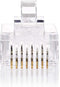 Nedis RJ45-Connector - RJ45 Pass Through - Stranded UTP CAT5 - Recht - Verguld - 10 Stuks - PVC - Transparant - Polybag