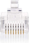 Nedis RJ45-Connector - RJ45 Pass Through - Stranded UTP CAT5 - Recht - Verguld - 10 Stuks - PVC - Transparant - Polybag