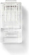 Nedis RJ45-Connector - RJ45 Pass Through - Stranded UTP CAT5 - Recht - Verguld - 10 Stuks - PVC - Transparant - Polybag