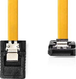 Nedis SATA Kabel - 6 Gbps - SATA 7-Pins Female - SATA 7-Pins Female - Vernikkeld - 1.00 m - Plat - PVC - Geel - Polybag
