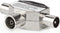 Nedis Satelliet- en Antenne-Adapter - 2x Coax Male - IEC (Coax) Female - Vernikkeld - 75 Ohm - T-Splitter - Metaal - Wit - 1 Stuks - Doos