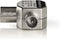 Nedis Satelliet- en Antenne-Adapter - 2x Coax Male - IEC (Coax) Female - Vernikkeld - 75 Ohm - T-Splitter - Metaal - Wit - 1 Stuks - Doos