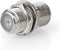 Nedis Satelliet- en Antenne-Adapter - F-Female - F-Female - Vernikkeld - 75 Ohm - Recht - Metaal - Zilver - 1 Stuks - Doos