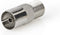 Nedis Satelliet- en Antenne-Adapter - F-Female - IEC (Coax) Female - Vernikkeld - 75 Ohm - Recht - Metaal - Zilver - 1 Stuks - Doos