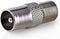 Nedis Satelliet- en Antenne-Adapter - F-Female - IEC (Coax) Male - Vernikkeld - 75 Ohm - Recht - Metaal - Zilver - 1 Stuks - Doos