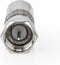 Nedis Satelliet- en Antenne-Adapter - F-Male - IEC (Coax) Male - Vernikkeld - 75 Ohm - Recht - Metaal - Zilver - 1 Stuks - Window Box