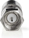 Nedis Satelliet- en Antenne-Adapter - F-Male - IEC (Coax) Male - Vernikkeld - 75 Ohm - Recht - Metaal - Zilver - 1 Stuks - Window Box